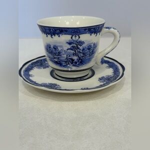 Brownlow Kensington blue cup saucer set 2003